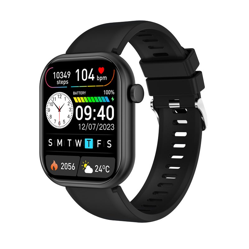 Smart Watch for Men with Aluminum Alloy Body, Bluetooth Calling, Waterproof Fitness Tracker with Heart Rate Monitoring, Black